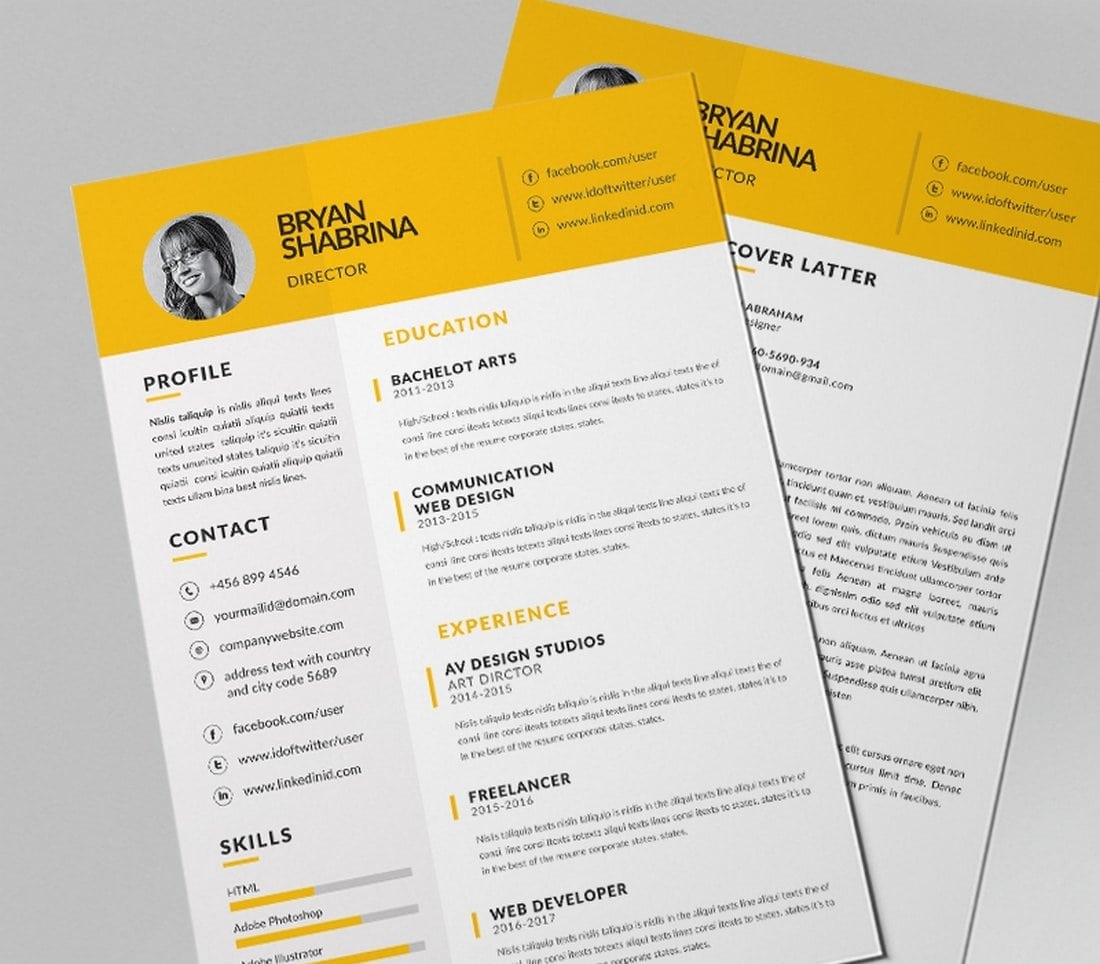 simple resume layout